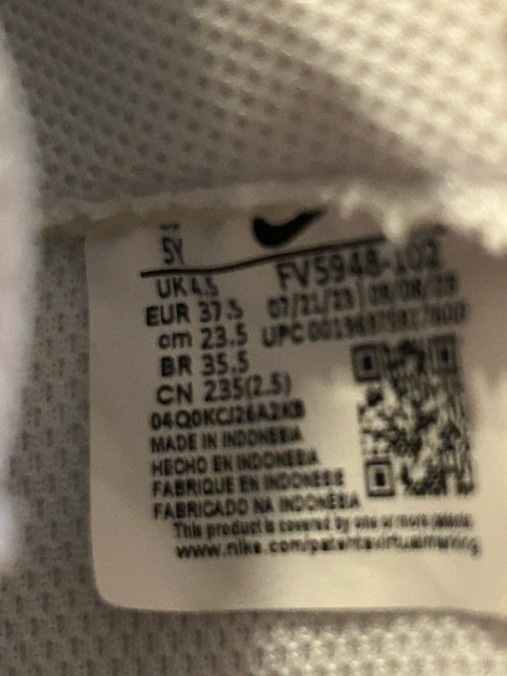Nike Kids' Air Force 1 Low - White/Pink - Picture 5 of 5